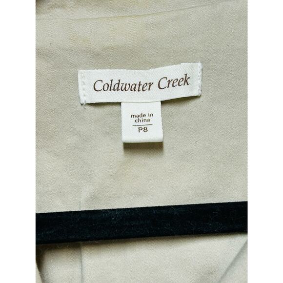 Coldwater Creek Collared Short Sleeve Blazer Tan Women's Size P8 - Picture 3 of 7